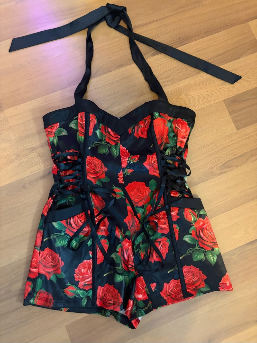 SUGAR THRIILLZ✨DOLLS KILL ROSE ROMPER - Picture 2 of 10